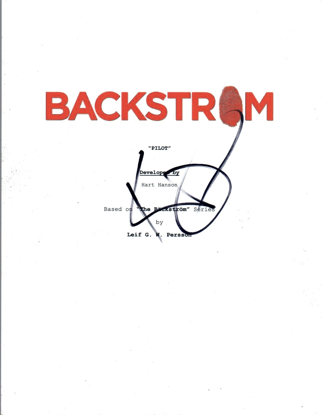 Rainn Wilson Signed Autographed BACKSTROM Pilot Episode Script COA VD