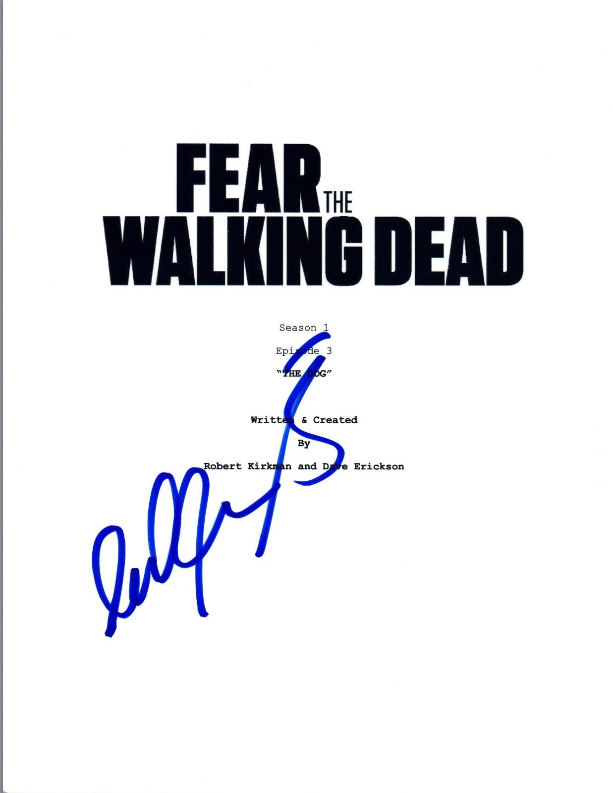Cliff Curtis Signed Autograph FEAR THE WALKING DEAD Pilot Episode Script COA VD