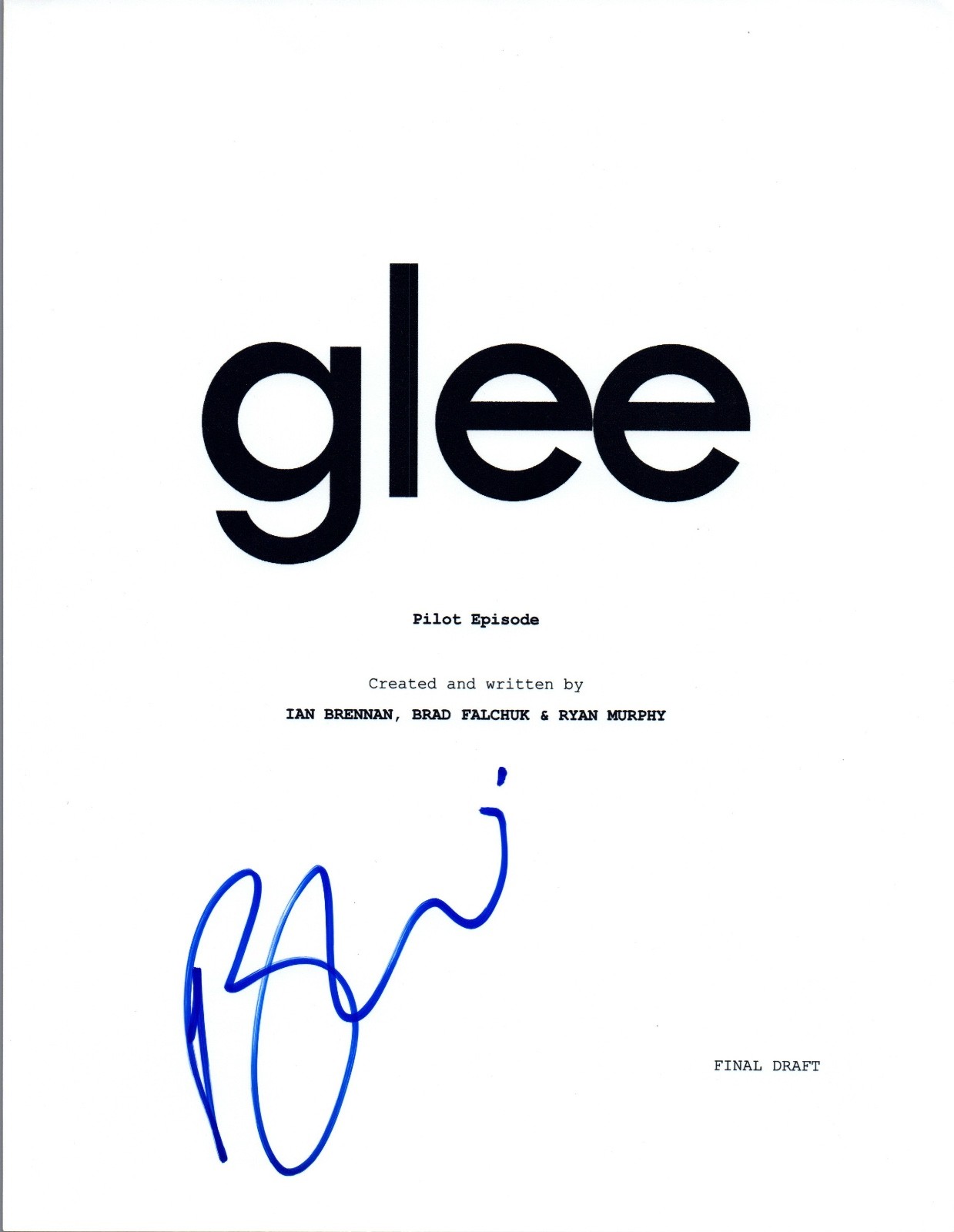 Becca Tobin Signed Autographed GLEE Pilot Episode Script COA VD