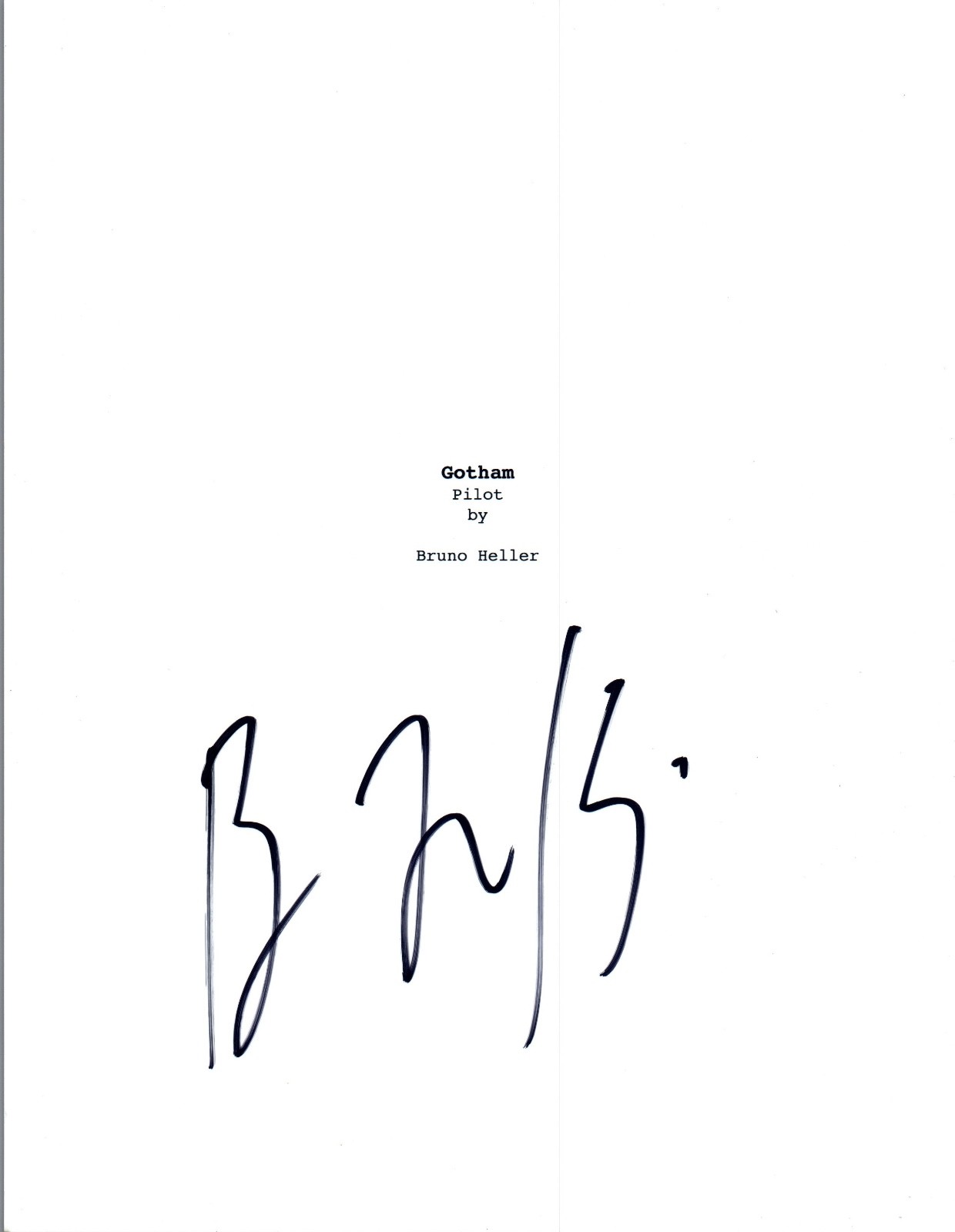 Ben McKenzie Signed Autographed GOTHAM Pilot Episode Script COA VD
