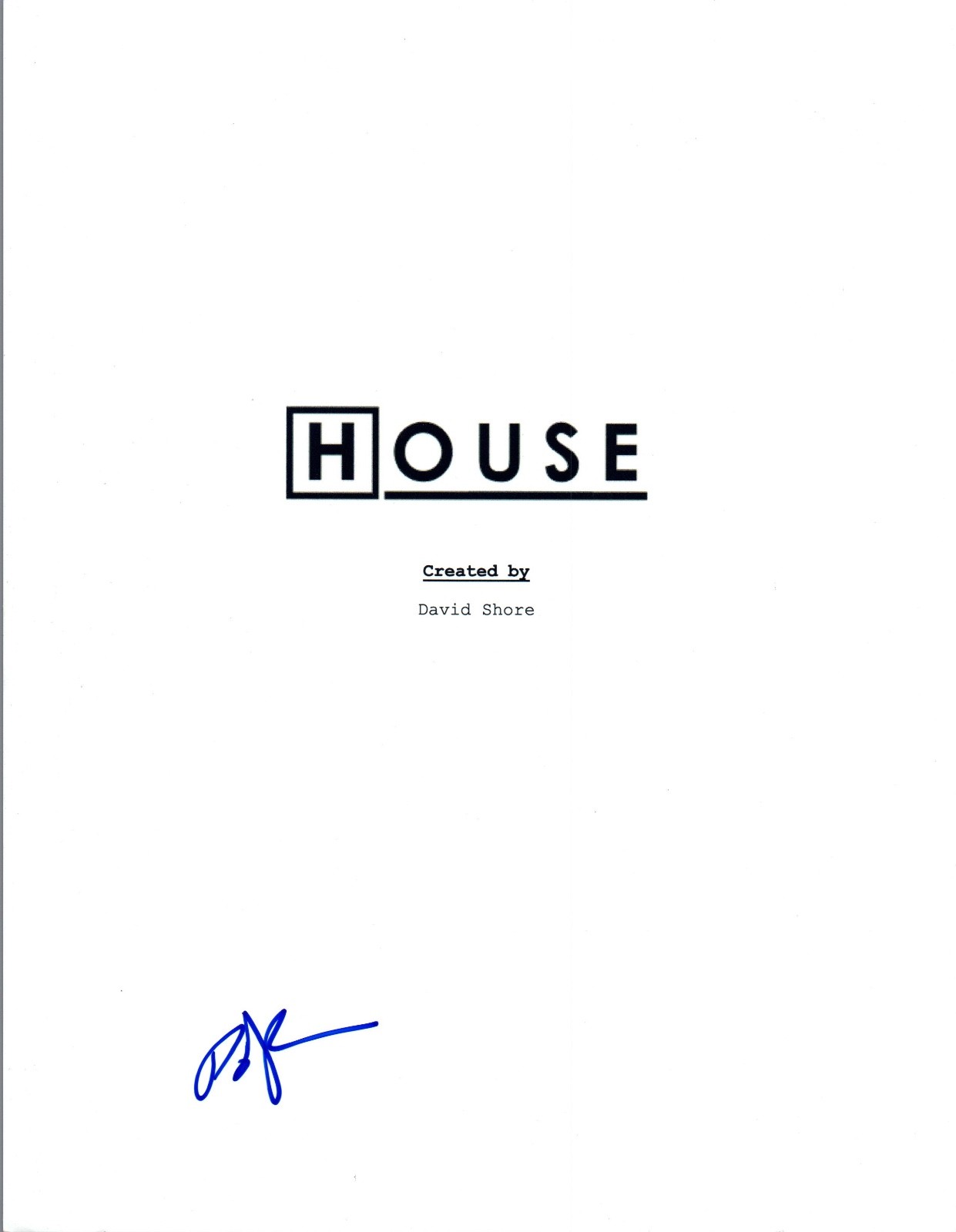 Peter Jacobson Signed Autographed HOUSE Pilot Episode Script COA VD