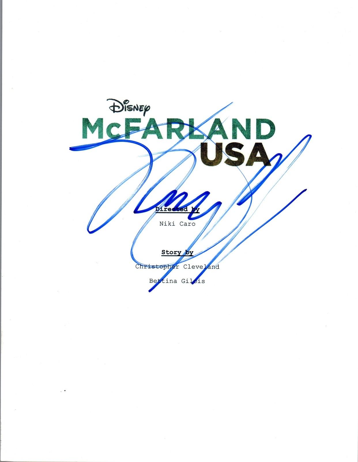 Johnny Ortiz Signed Autographed McFARLAND USA Movie Script COA VD