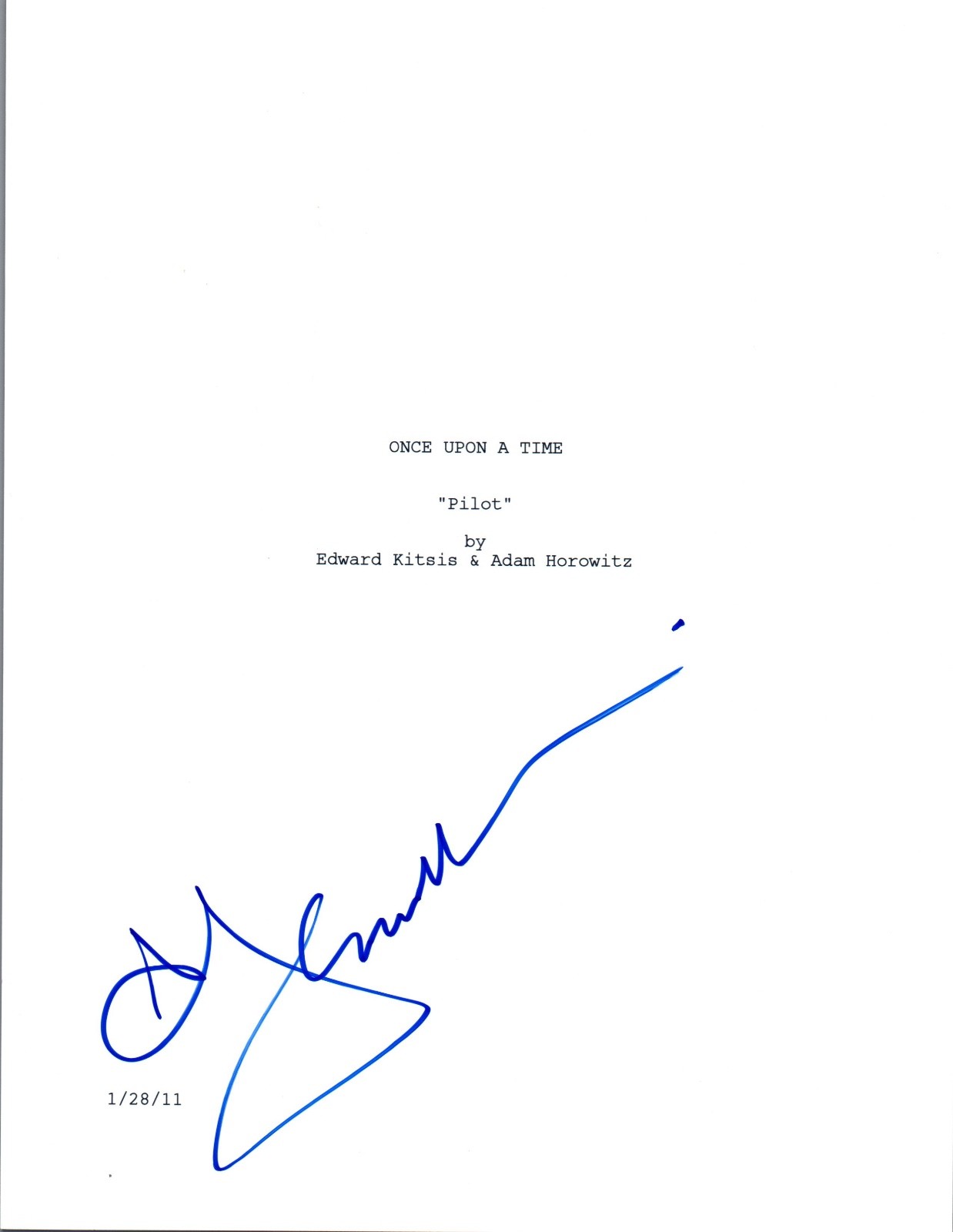 Jennifer Morrison Signed Autographed ONCE UPON A TIME Pilot Script COA VD