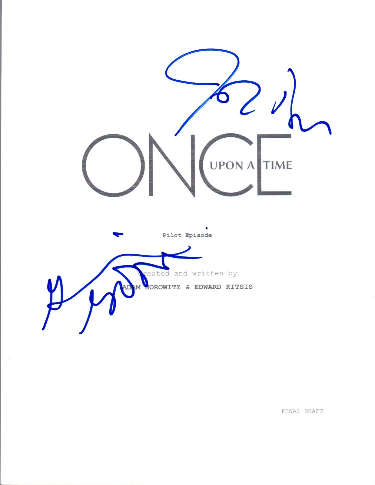 Ginnifer Goodwin & Josh Dallas Signed ONCE UPON A TIME Pilot Script COA VD