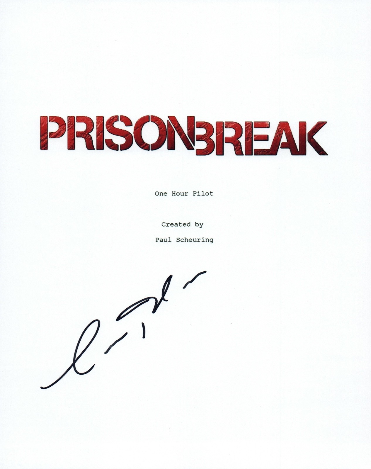 Amaury Nolasco Signed Autographed PRISON BREAK Pilot Episode Script COA VD