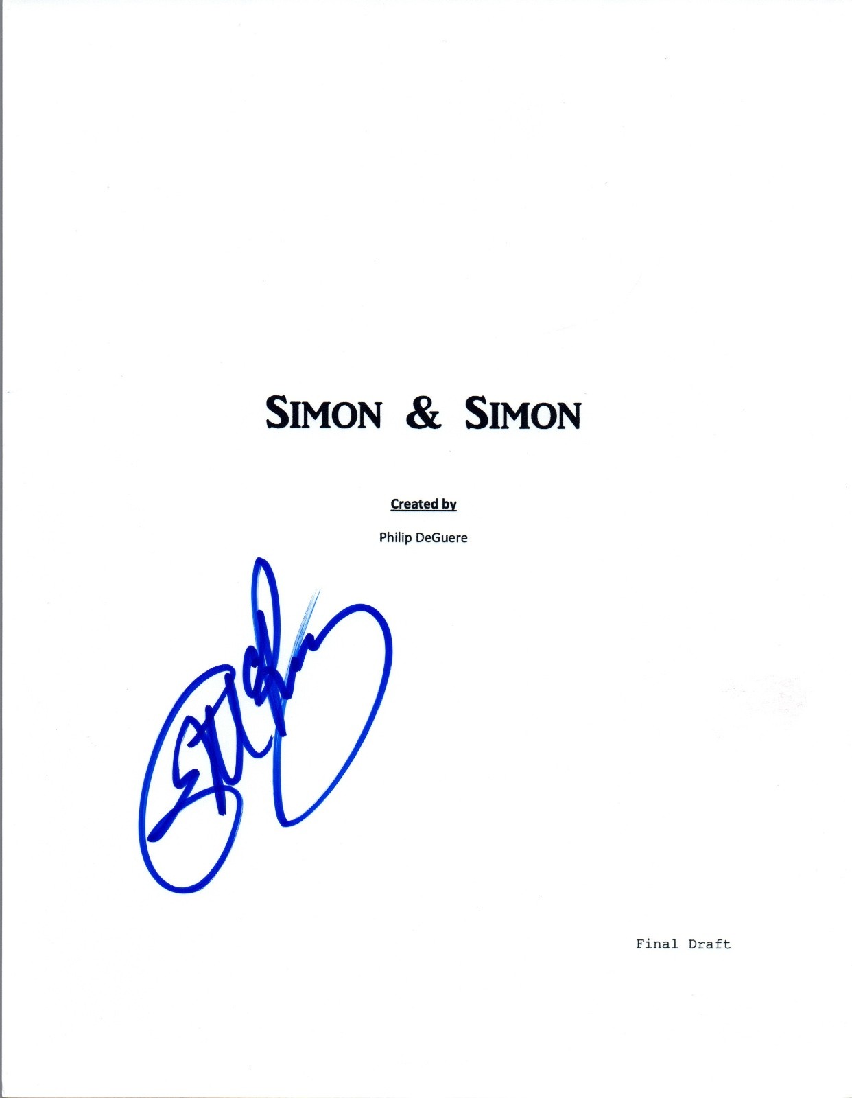 Gerald McRaney Signed Autographed SIMON & SIMON Pilot Script Cover COA VD