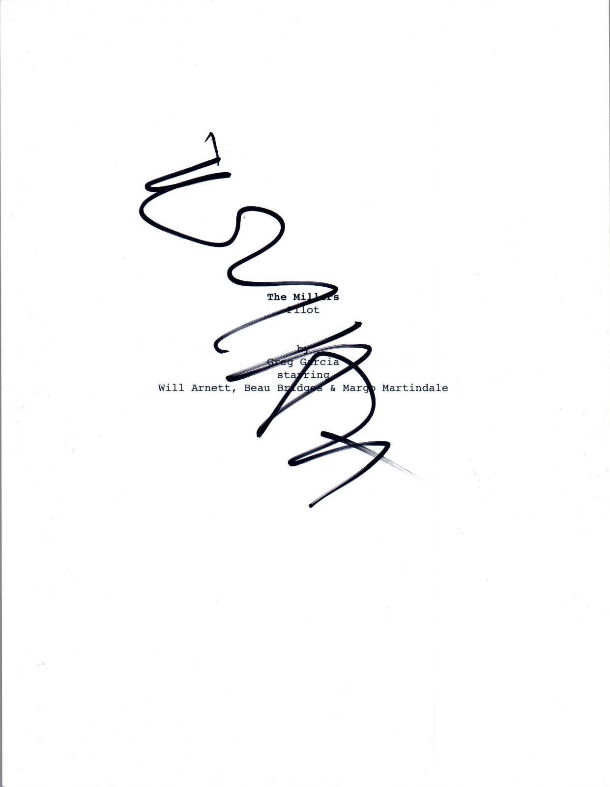 Will Arnett Signed Autographed THE MILLERS Pilot Episode Script COA VD