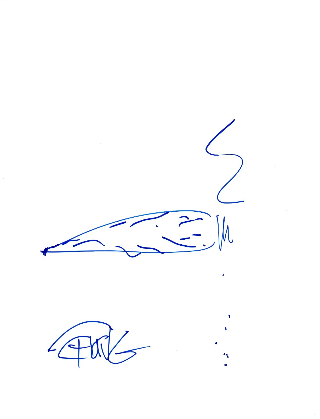 TOMMY CHONG SIGNED AUTOGRAPHED HAND DRAWN JOINT SKETCH UP IN SMOKE COA COLLECTIBLE MEMORABILIA