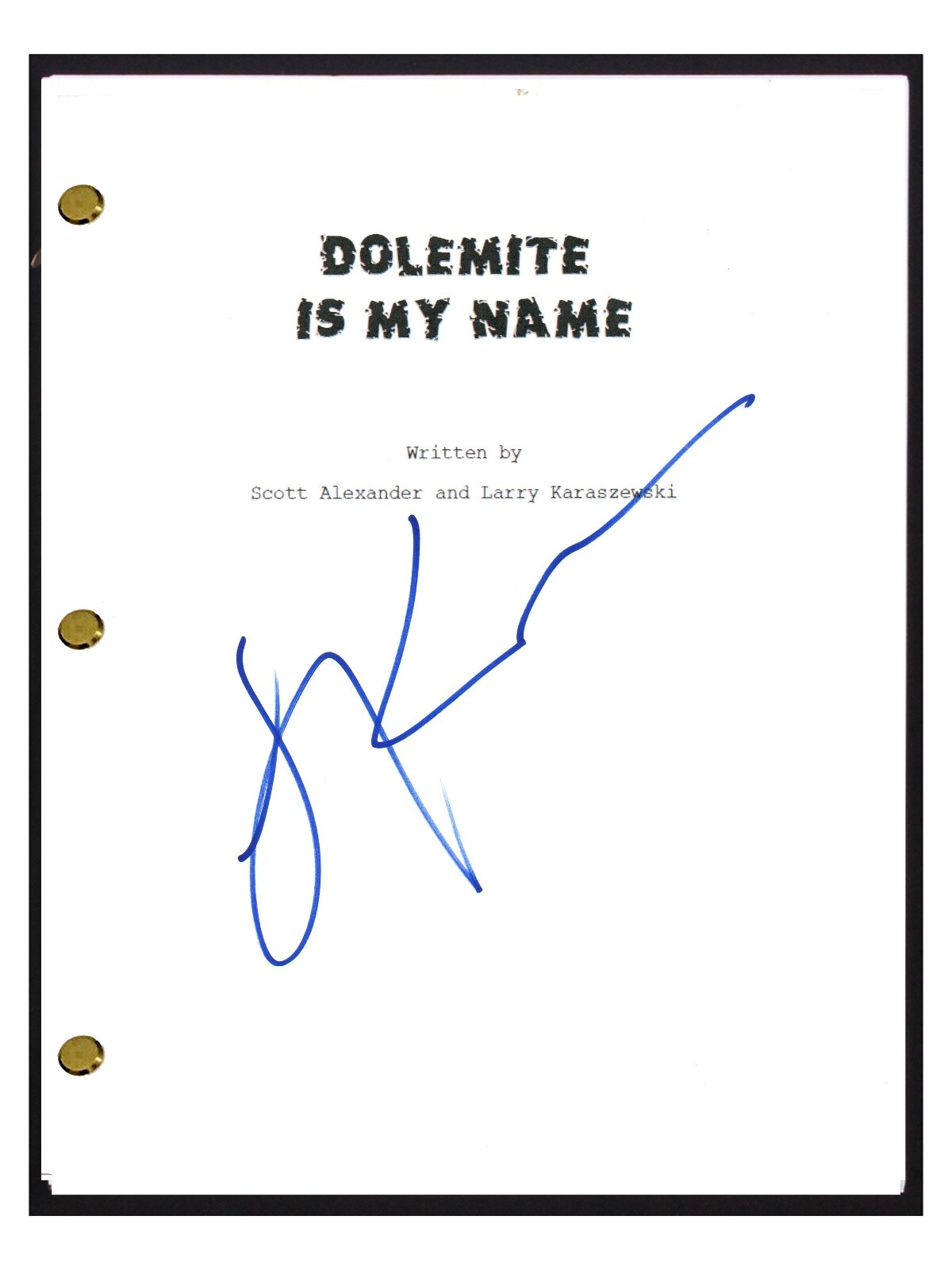 Larry Karaszewski Signed Autograph DOLEMITE IS MY NAME Movie Script Writer COA