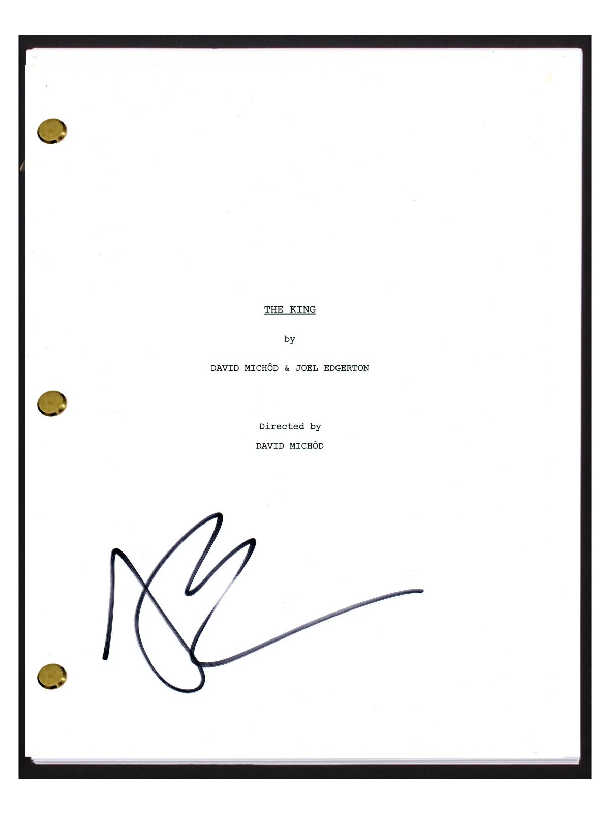 Joel Edgerton Signed Autographed THE KING Movie Script Screenplay COA