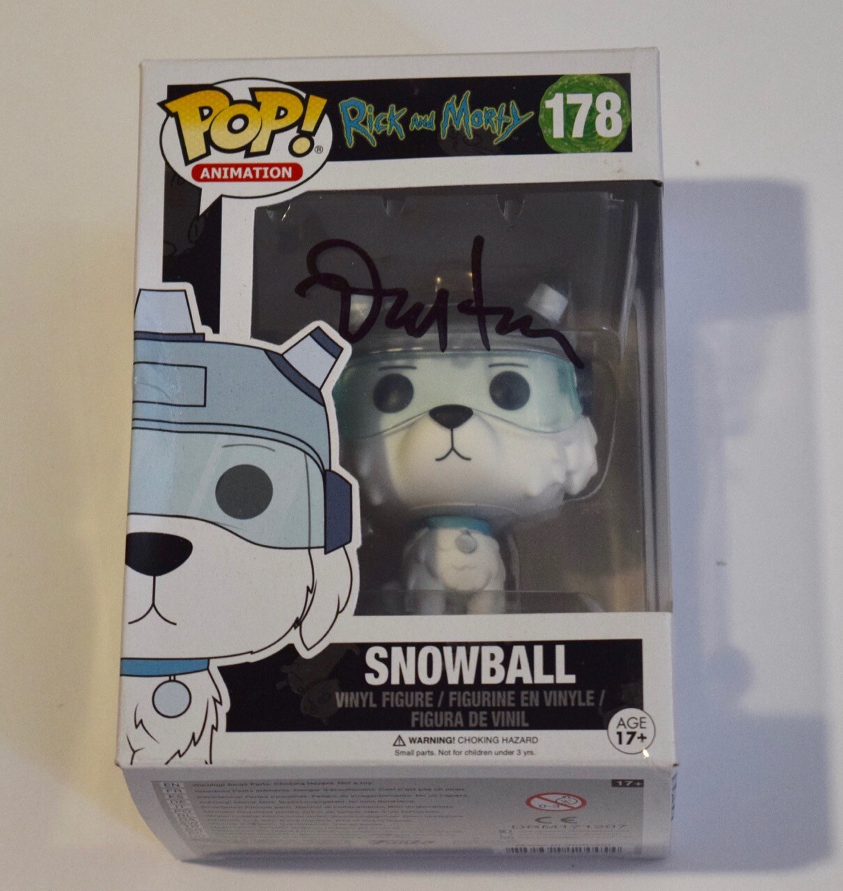 Dan Harmon Signed Rick and Morty SNOWBALL 178 Funko Pop Figure Beckett BAS COA