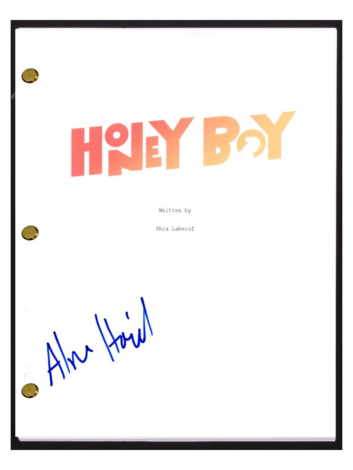 Alma Har'el Signed Autographed HONEY BOY Movie Script Director COA