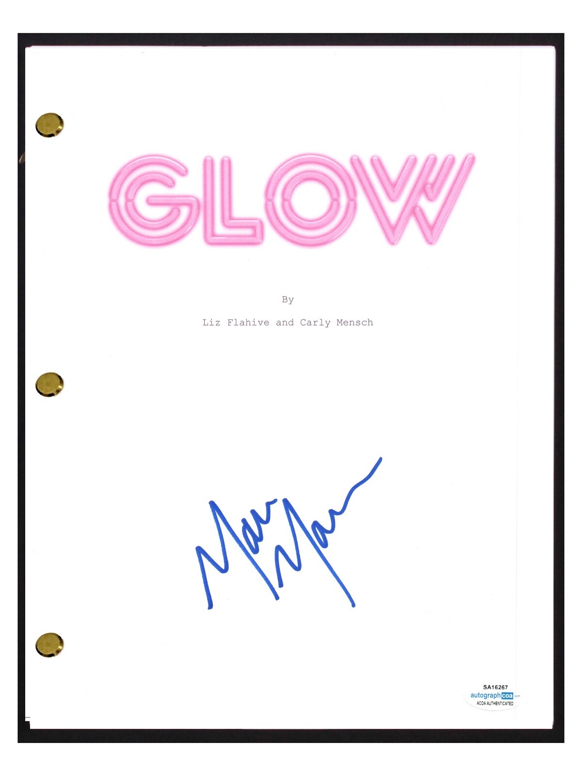 Marc Maron Signed Autographed GLOW Pilot Episode Script ACOA COA