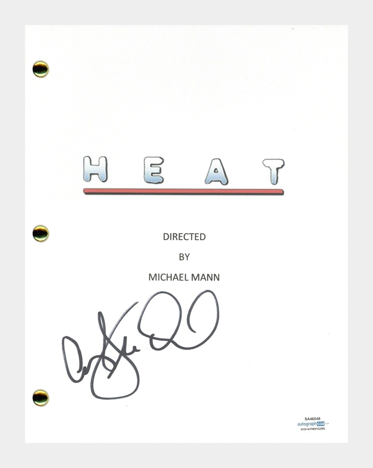 Ashley Judd Signed Autographed HEAT Movie Script Screenplay ACOA COA