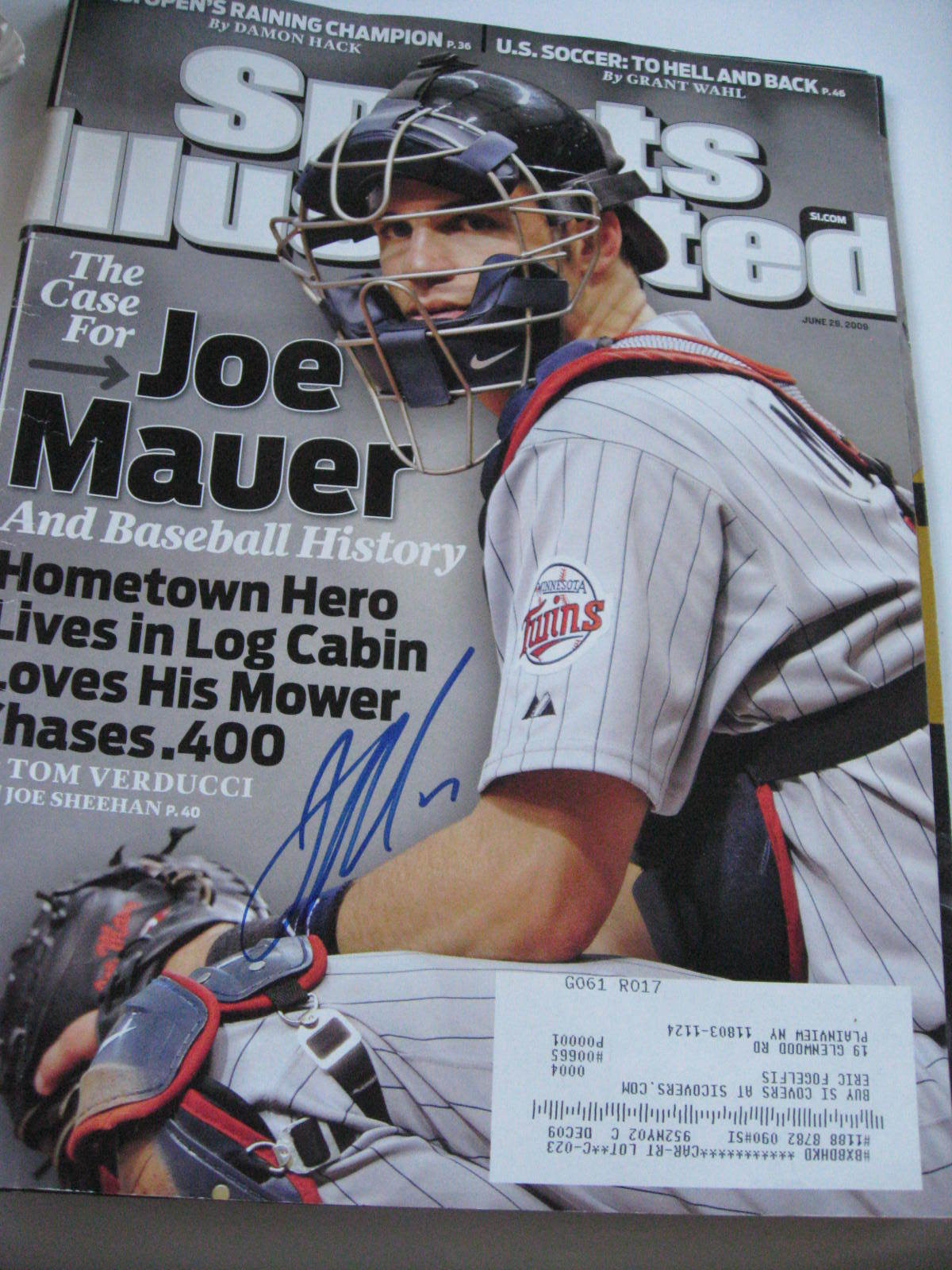 JOE MAUER SIGNED AUTOGRAPH SPORTS ILLUSTRATED MINNESOTA TWINS IN PERSON COA NY D