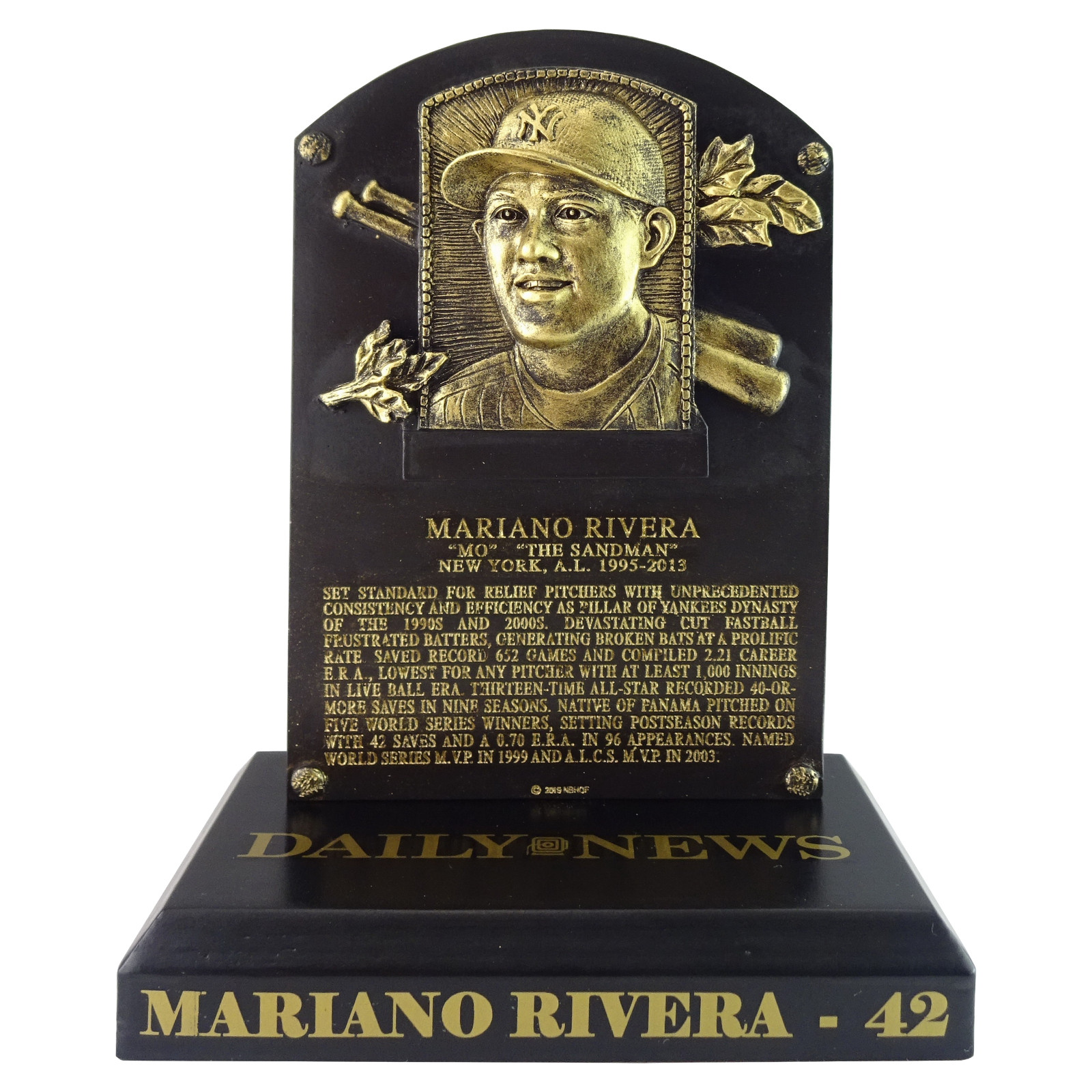 MARIANO RIVERA HALL OF FAME INDUCTION PLAQUE NEW YORK YANKEES HOF SGA 8/17/19