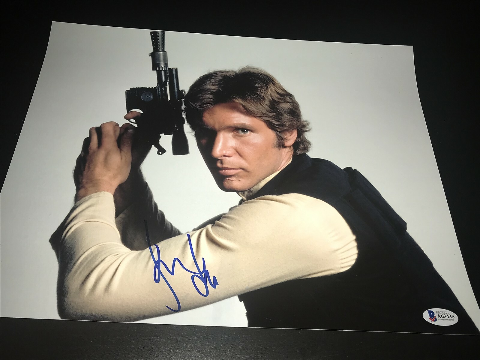 HARRISON FORD SIGNED AUTOGRAPH 11x14 PHOTO STAR WARS HANS SOLO BECKETT COA NY E