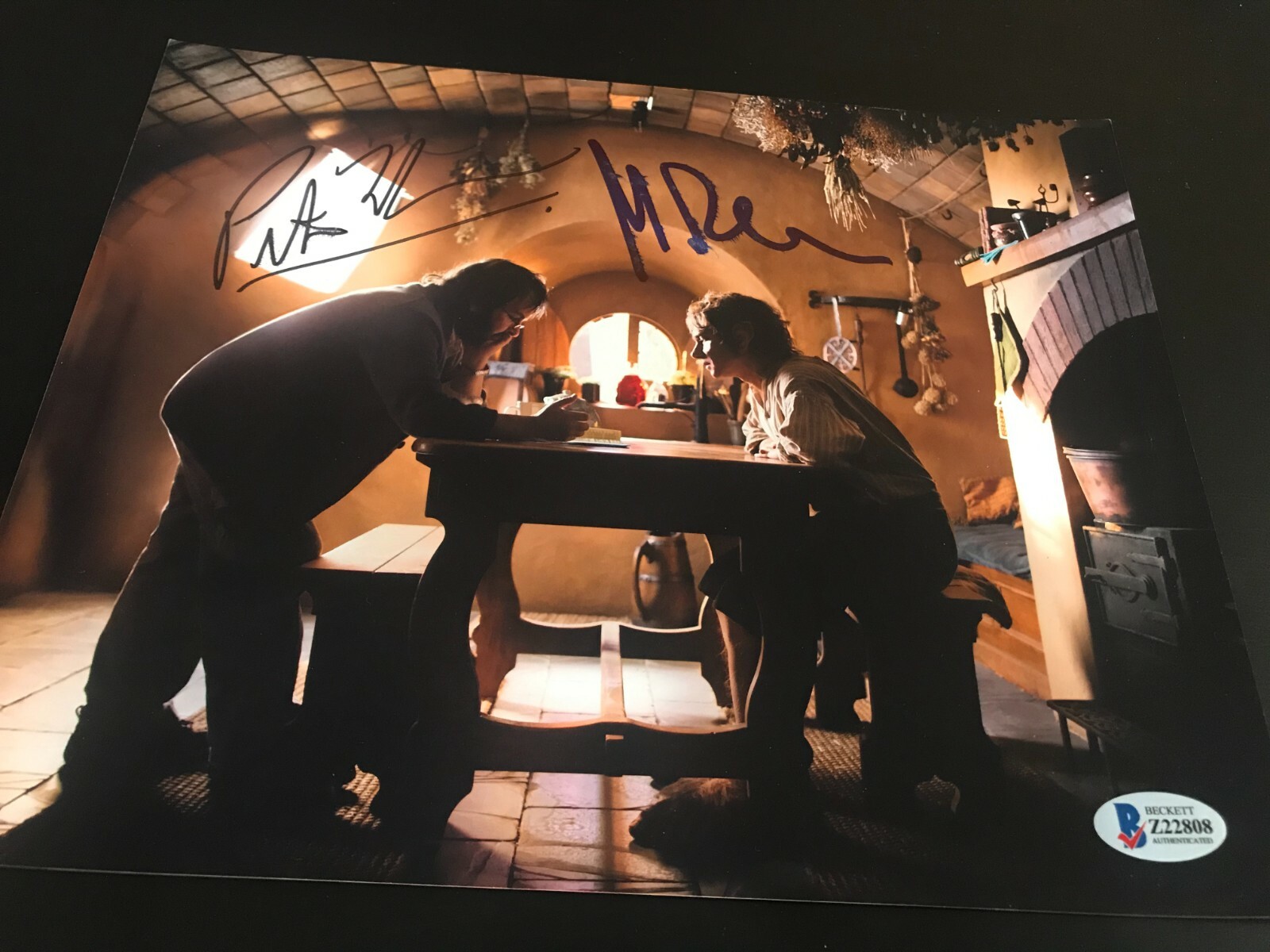 PETER JACKSON MARTIN FREEMAN SIGNED AUTOGRAPH THE HOBBIT LORD OF RINGS BECKETT E