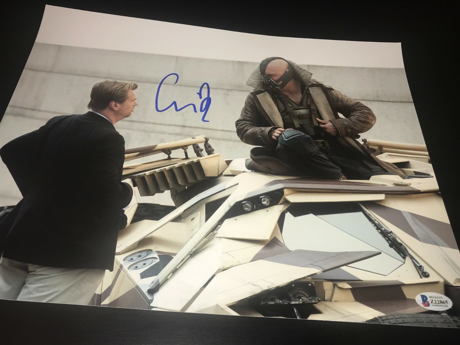 CHRISTOPHER NOLAN SIGNED AUTOGRAPH 11x14 PHOTO DARK KNIGHT RISES BECKETT BAS X2
