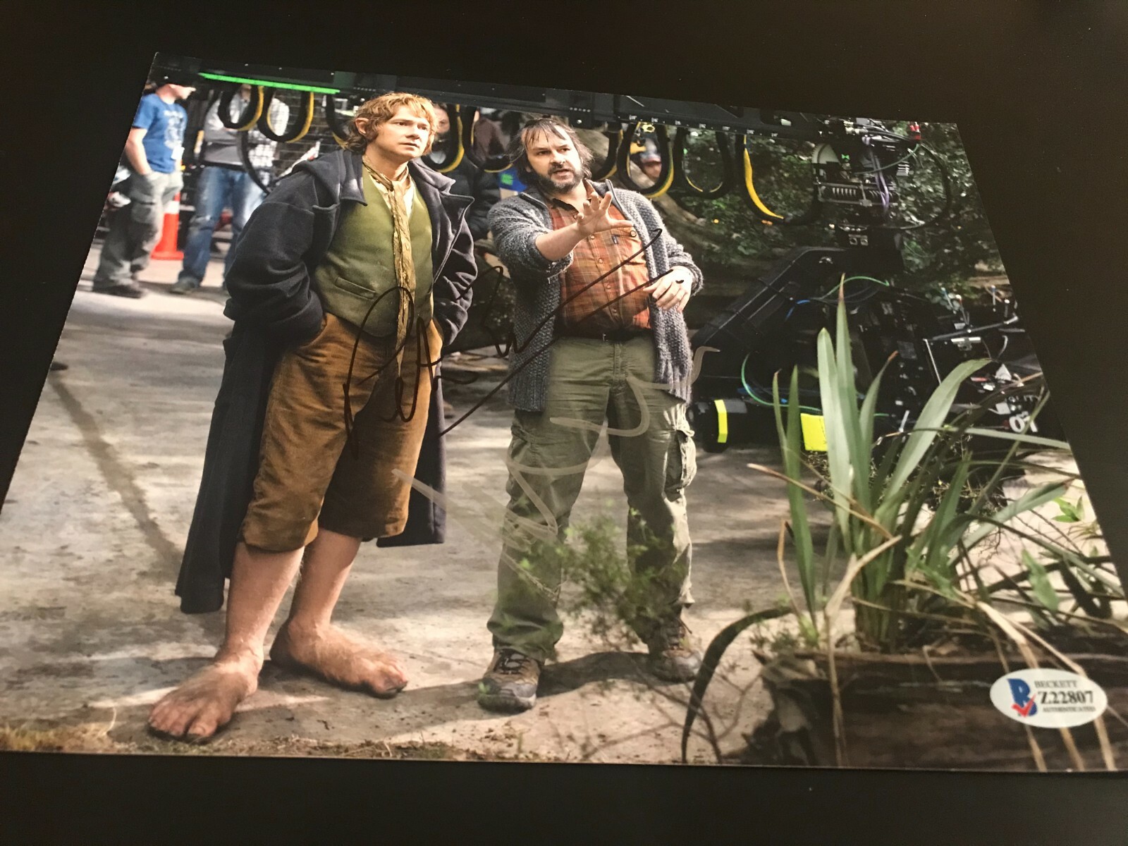 PETER JACKSON MARTIN FREEMAN SIGNED AUTOGRAPH THE HOBBIT LORD OF RINGS BECKETT D