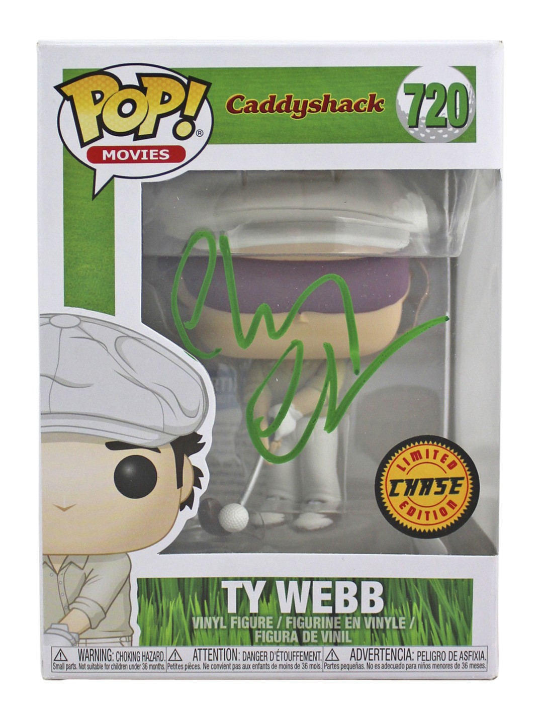 Chevy Chase Caddyshack Signed LE Blindfold Variant Funko Pop Vinyl Figure BAS 1