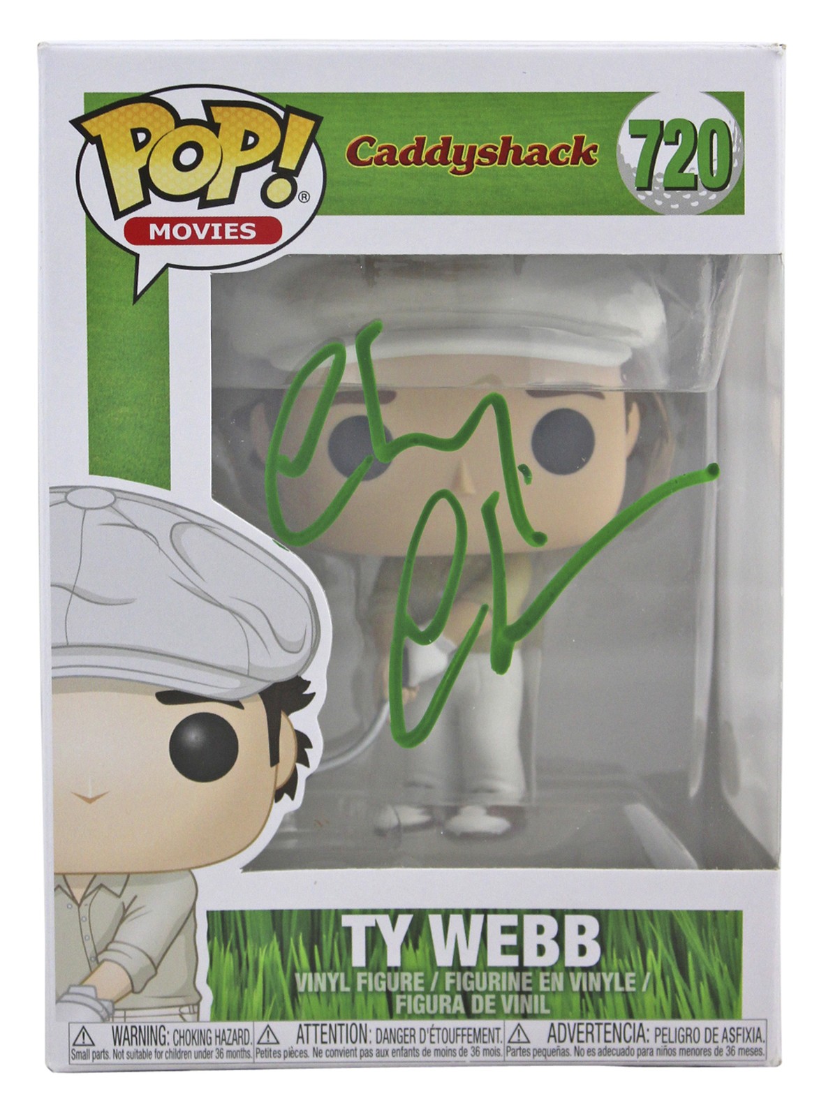 Chevy Chase Caddyshack Signed Funko Pop Vinyl Figure w/ Green Signature BAS