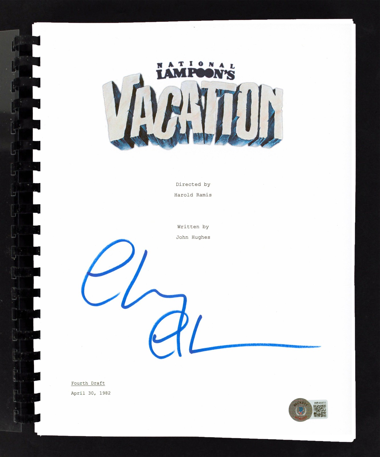 Chevy Chase Vacation Authentic Signed Movie Script Autographed BAS Witnessed