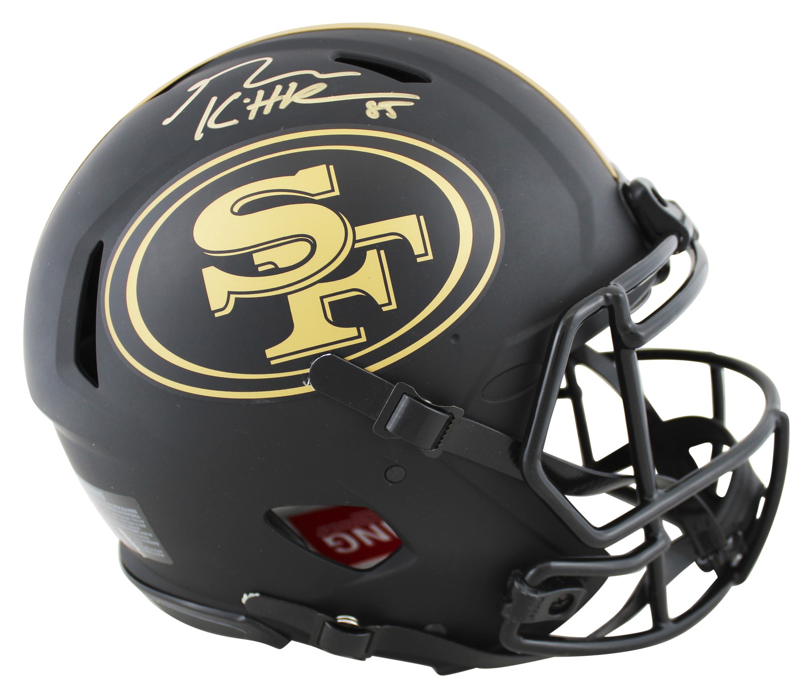 49ERS GEORGE KITTLE SIGNED ECLIPSE FULL SIZE SPEED PROLINE HELMET BAS WITNESSED COLLECTIBLE MEMORABILIA