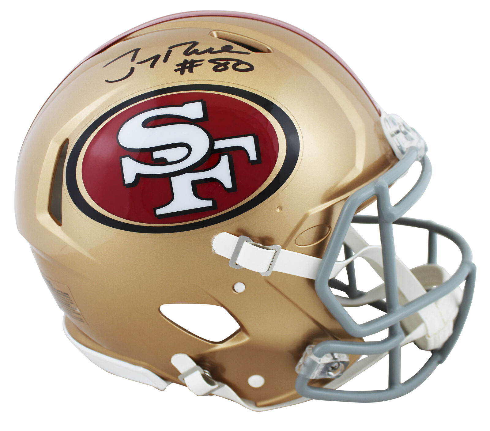 Proline Jerry Rice 49ers Jerry Rice Authentic Signed Full Size Speed Proline Helmet BAS ...