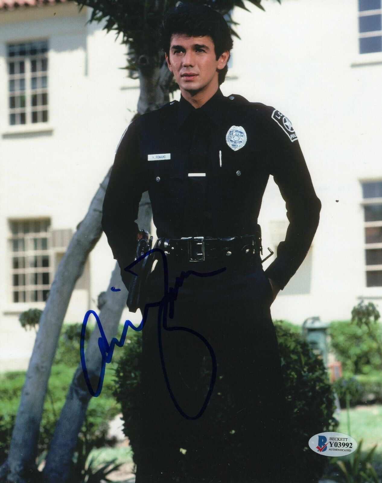 Adrian Zmed Signed TJ Hooker Vince Romano X Photo W Beckett COA Y Collectible