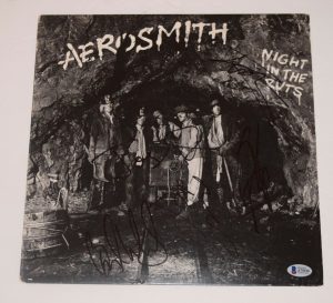 AEROSMITH COMPLETE BAND SIGNED AUTOGRAPH NIGHT IN THE RUTS RECORD ALBUM BAS COA COLLECTIBLE MEMORABILIA