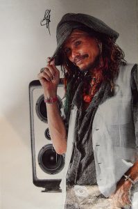 AEROSMITH STEVEN TYLER SIGNED 24×36 CANVAS SPEAKERS POSTER PHOTO VIDEO PROOF COLLECTIBLE MEMORABILIA