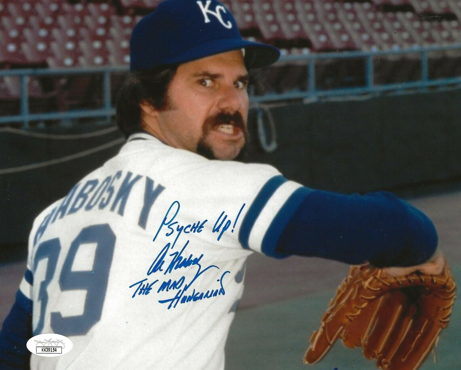 Al Hrabosky The Mad Hungarian signed Kansas City Royals 8x10