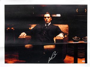 AL PACINO THE GODFATHER AUTHENTIC SIGNED 20×28 CANVAS PSA/DNA ITP #4A98786 COLLECTIBLE MEMORABILIA