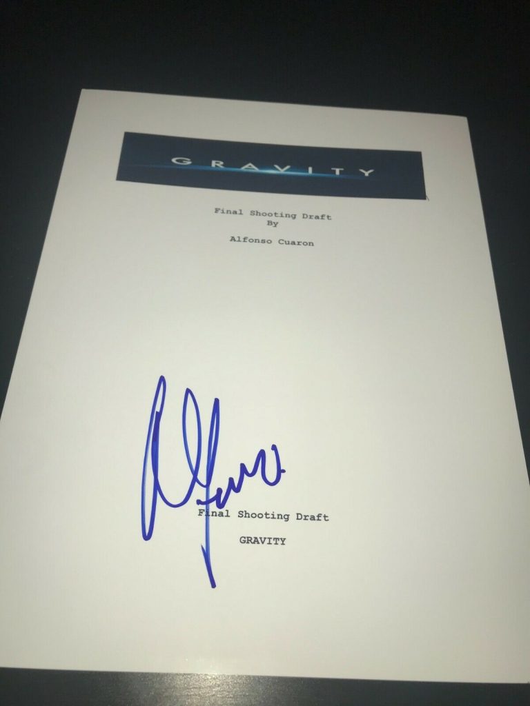 ALFONSO CUARON SIGNED AUTOGRAPH MOVIE SCRIPT GRAVITY SANDRA BULLOCK COA AUTO D COLLECTIBLE MEMORABILIA