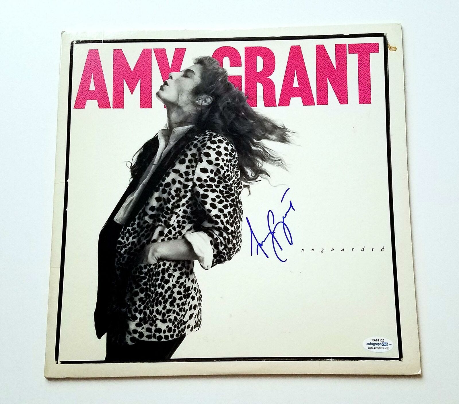 Amy Grant Signed Unguarded Album Cover ACOA | Autographia