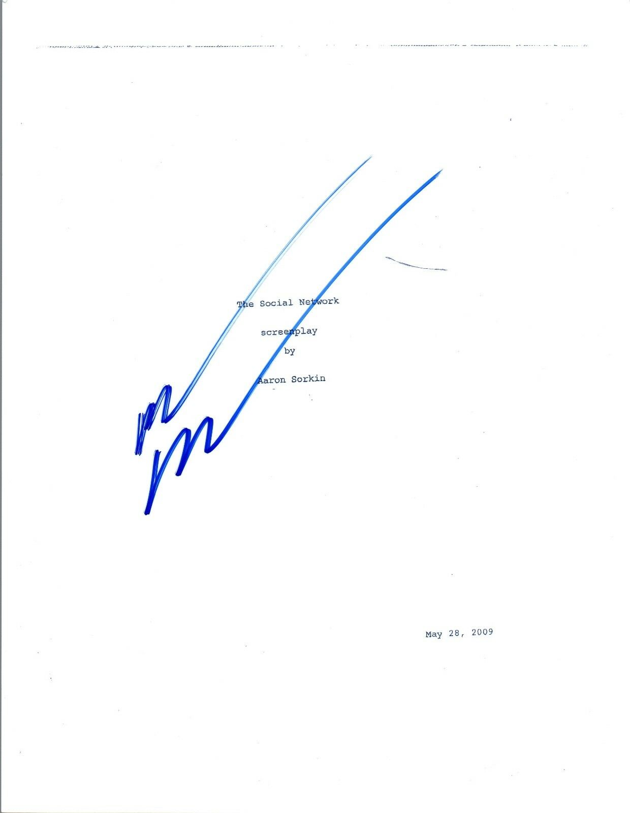 Andrew Garfield Signed Autographed THE SOCIAL NETWORK Script COA VD Andrew garfield signed autographed the social network script coa vd