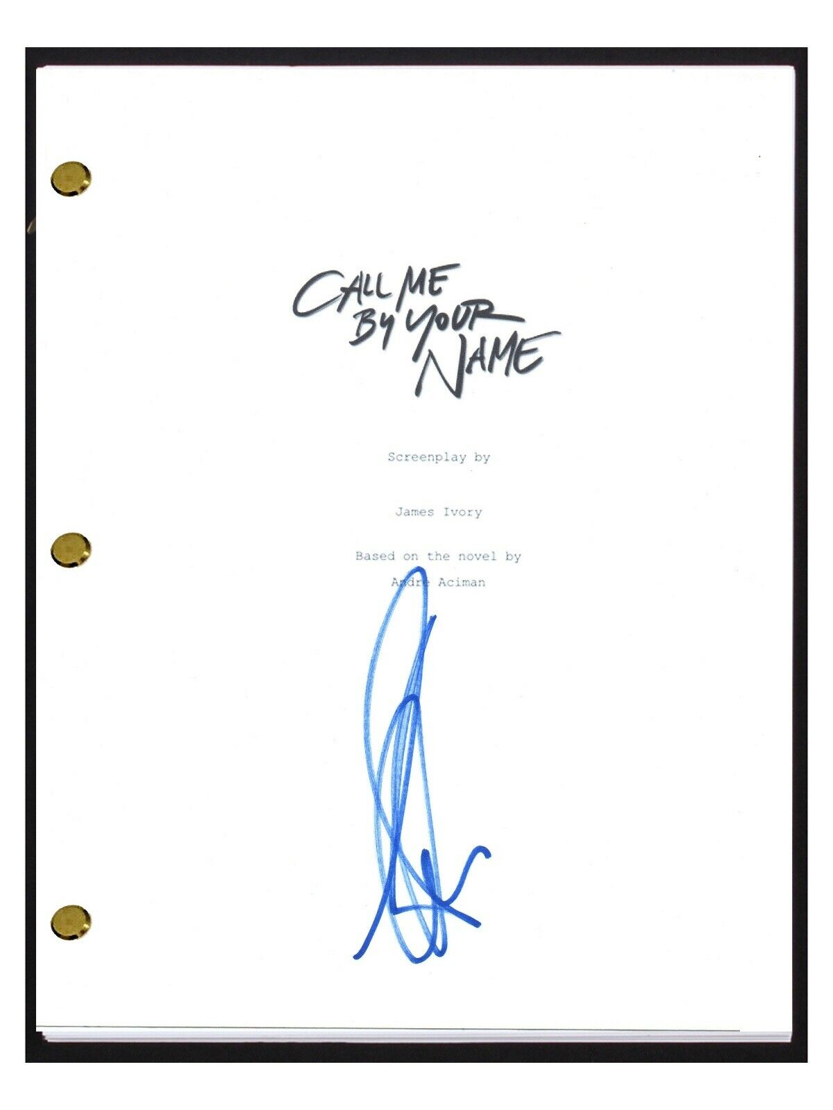 Armie Hammer Signed Autograph CALL ME BY YOUR NAME Movie Script COA ...