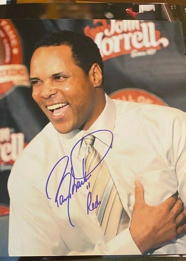 Barry Larkin Autographed Cincinnati Custom Red Jersey - JSA COA | Steel