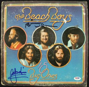 BEACH BOYS- BRIAN WILSON & AL JARDINE SIGNED ALBUM COVER W/ VINYL PSA #T76233 COLLECTIBLE MEMORABILIA