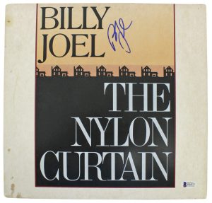 BILLY JOEL AUTHENTIC SIGNED THE NYLON CURTAIN ALBUM COVER W/ VINYL BAS #D94577 COLLECTIBLE MEMORABILIA