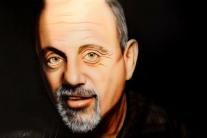 BILLY JOEL UN-SIGNED RARE HAND PAINTED 28×22 CANVAS PAINTING COLLECTIBLE MEMORABILIA