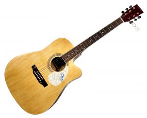 BOYD TINSLEY DMB AUTOGRAPHED SIGNED PEARL ACOUSTIC GUITAR AFTAL UACC RD COA COLLECTIBLE MEMORABILIA