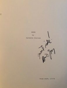 BURT YOUNG SIGNED AUTOGRAPHED ROCKY FULL MOVIE SCRIPT COLLECTIBLE MEMORABILIA