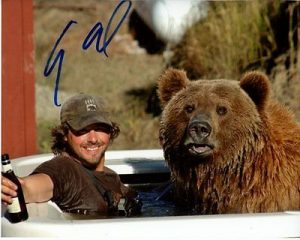 CASEY ANDERSON SIGNED AUTOGRAPHED GRIZZLY BEAR HOT TUB PHOTO COLLECTIBLE MEMORABILIA