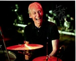 CHARLIE WATTS SIGNED AUTOGRAPHED PHOTO ROLLING STONES COLLECTIBLE MEMORABILIA