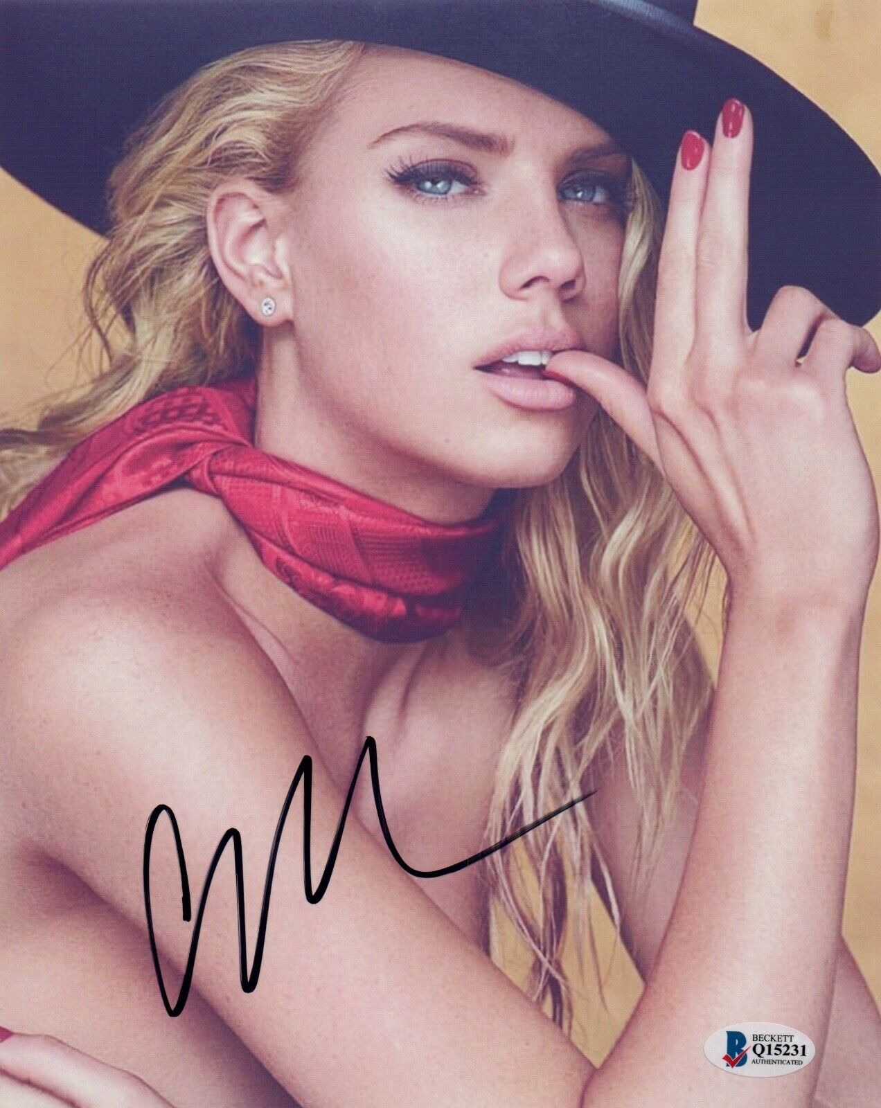 Charlotte Mckinney Signed Autographed 8x10 Photo Hot Sexy Model Beckett Bas Coa Autographia 8295