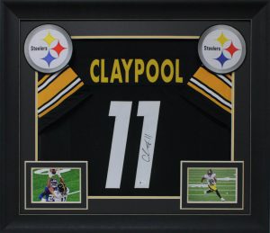 CHASE CLAYPOOL AUTHENTIC SIGNED BLACK PRO STYLE FRAMED JERSEY BAS WITNESSED COLLECTIBLE MEMORABILIA