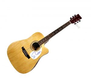 CHEERS GEORGE WENDT AUTOGRAPHED SIGNED NATURAL ACOUSTIC GUITAR AFTAL UACC RD COLLECTIBLE MEMORABILIA