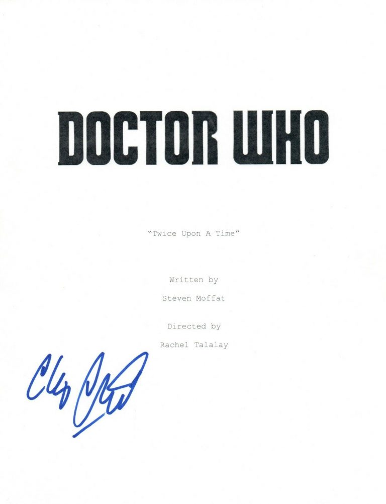CHRIS CHIBNALL SIGNED DOCTOR WHO TWICE UPON A TIME SCRIPT SHOWRUNNER COA COLLECTIBLE MEMORABILIA
